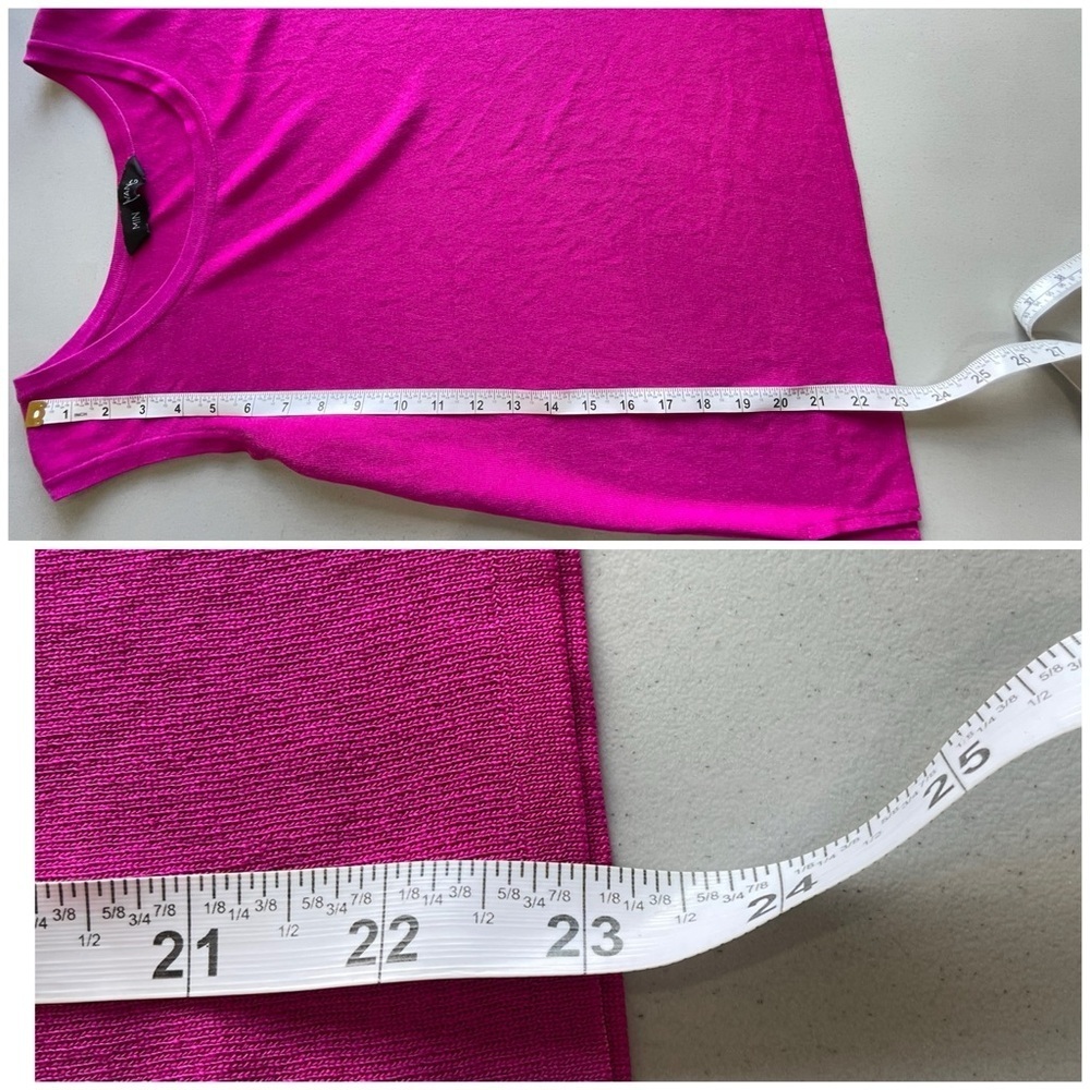 Ming Wang sized 0X fuchsia pink tank mature career work modest layer office - Picture 7 of 11